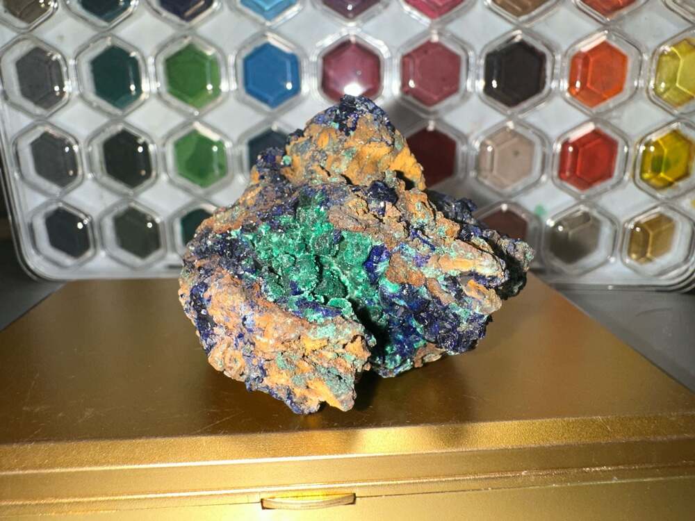 99.6g Azurite and Malachite Cluster Mineral Specimen